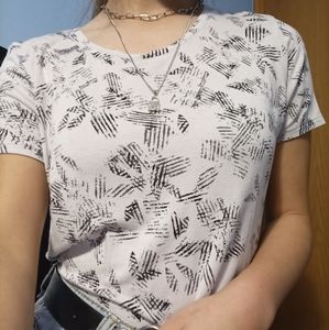 Long short sleeve top with unique design